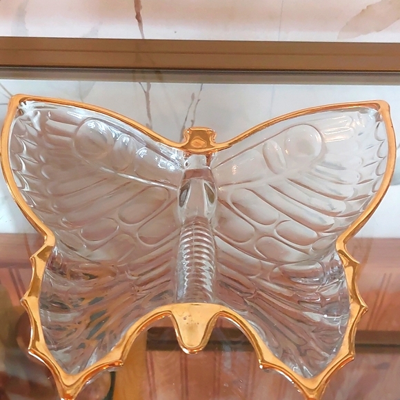 Clearance! Vintage 50's - 60's Jeanette glass set of 2 butterfly trinket dishes - Picture 7 of 7